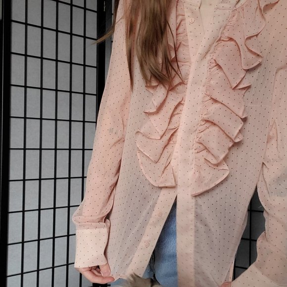 Transparent Ruffle Blouse - Picture 2 of 3